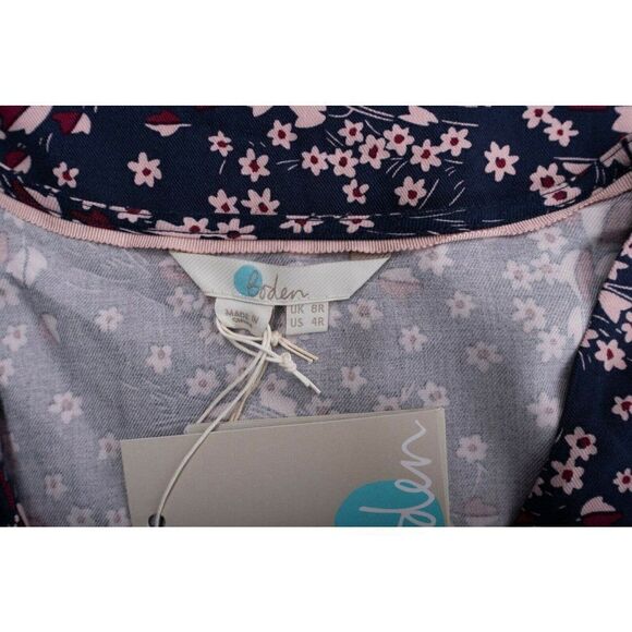 Boden Womens Easy Midi Dress UK 8 US 4 Navy Pink - Picture 6 of 6